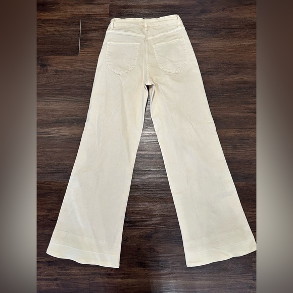 EUC Bayeas high rise wide leg denim cream jeans women’s size 26 - Picture 4 of 4